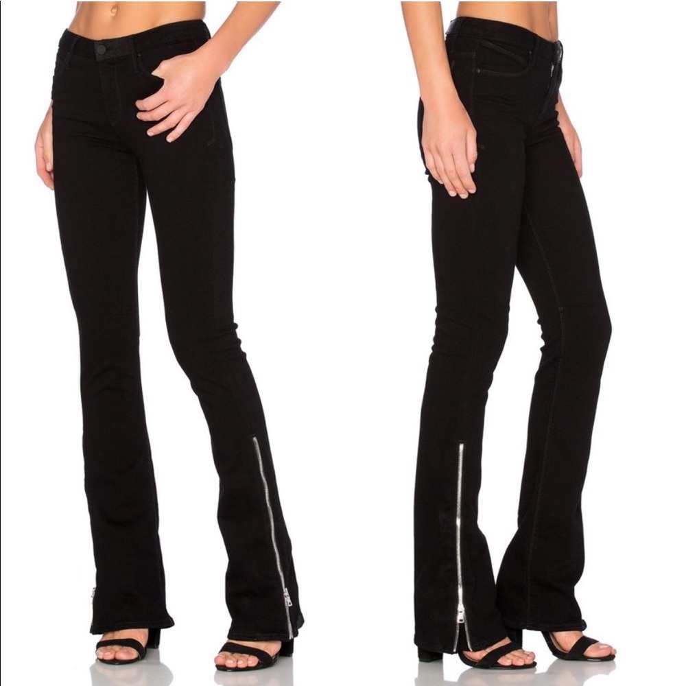 RtA Zipper Flare Leg Jeans